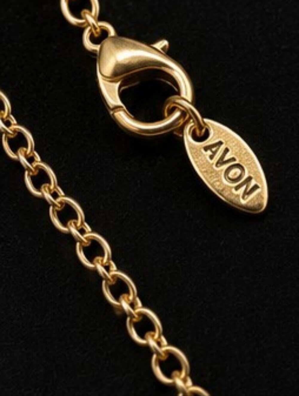 Vintage Avon Monarch Petal Gold Tone Statement Necklace Floral Pendant 24" - Picture 5 of 9